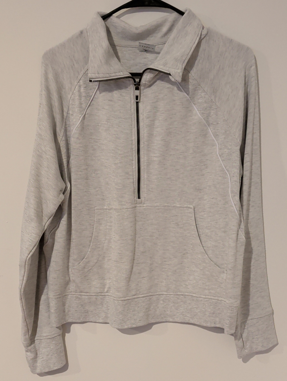 Light Gray Half-Zip Pullover Sweater Danskin